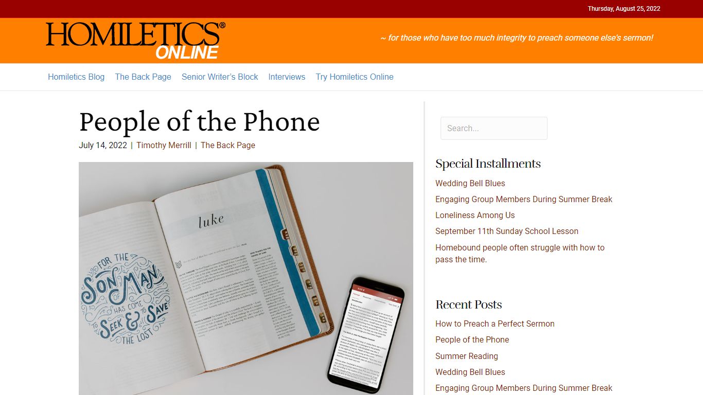 People of the Phone | Homiletics Online Blog